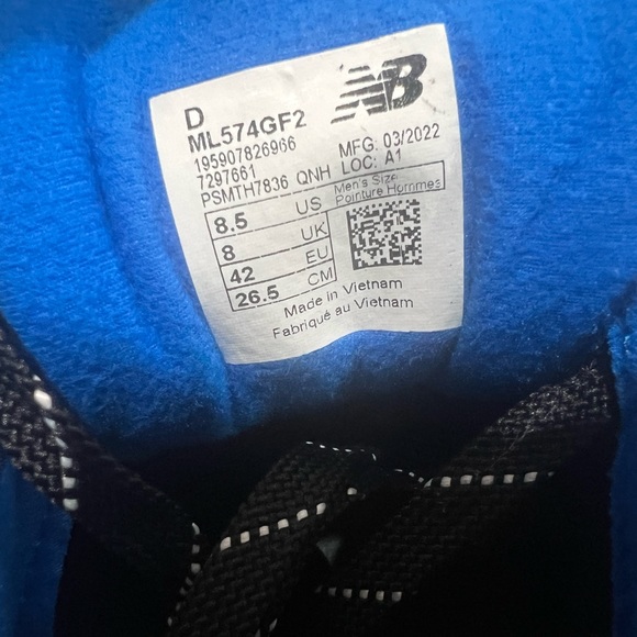 New Balance 574, ML574GF2, Black, Blue, Green, Yellow & Orange - Picture 13 of 13